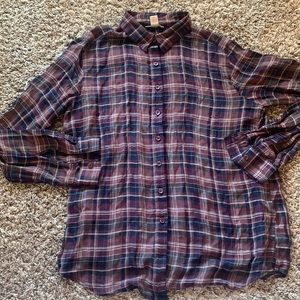 LOFT Plaid Button Up Shirt